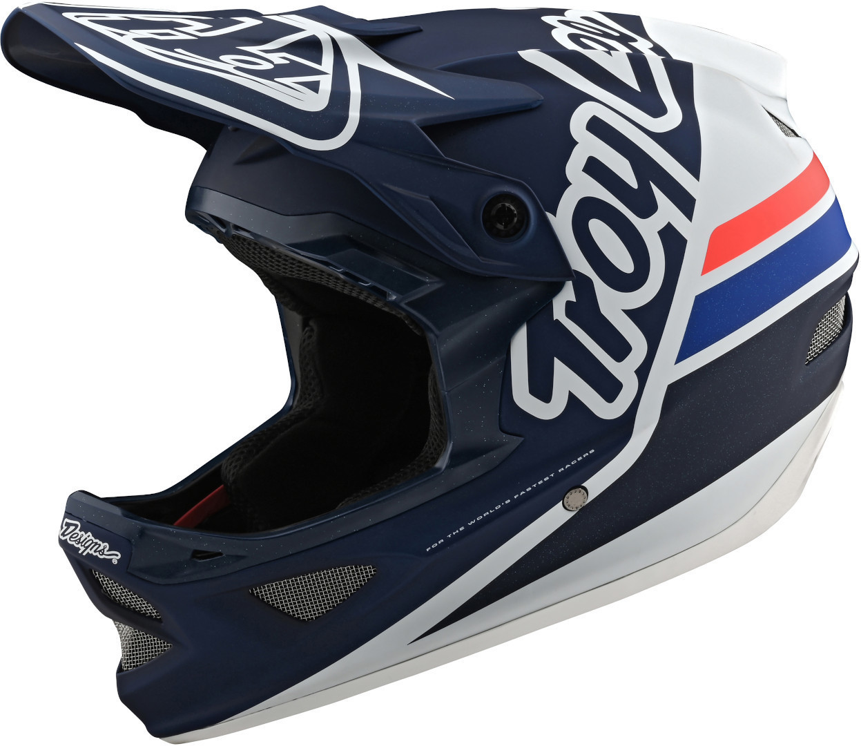 Troy Lee Designs D3 Silhouette Downhill Helm Weiss Türkis Blau S