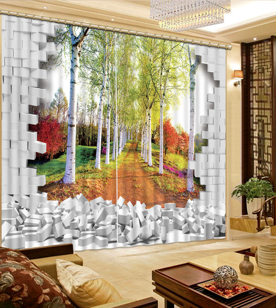 costom brick auturn scenery fashion decor home decoration for bedroom