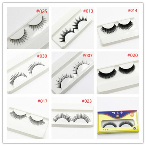 1 pairs fashion 3d mink hair false eyelashes korea natural/thick long eye lashes wispy makeup beauty extension tools h020