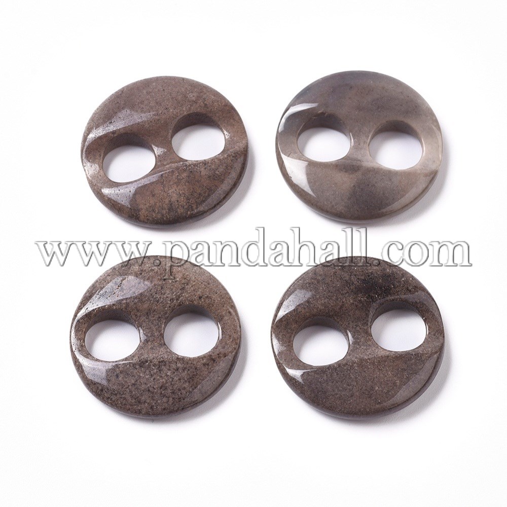 Natural Agate Links/Connectors, Flat Round, 30x6mm, Hole: 9mm
