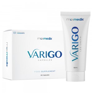 maxmedix VariGo Kapseln und Creme zur Linderung, Vorbeugung und Reduzierung von Krampfadern und zur Stärkung von Venen und Blutgefäßen.