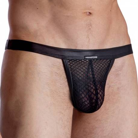 Manstore M964 Mesh Bikini G-String - Black M