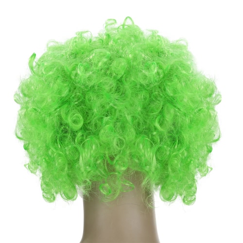 Festnight Adult Colorful Clown Afro Wig Curly Hair Halloween Masquerade Cosplay Costume Football Fans Wig