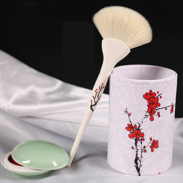plum blossom makeup brushes single brush foundation loose brush face makeup fan shape tools*u