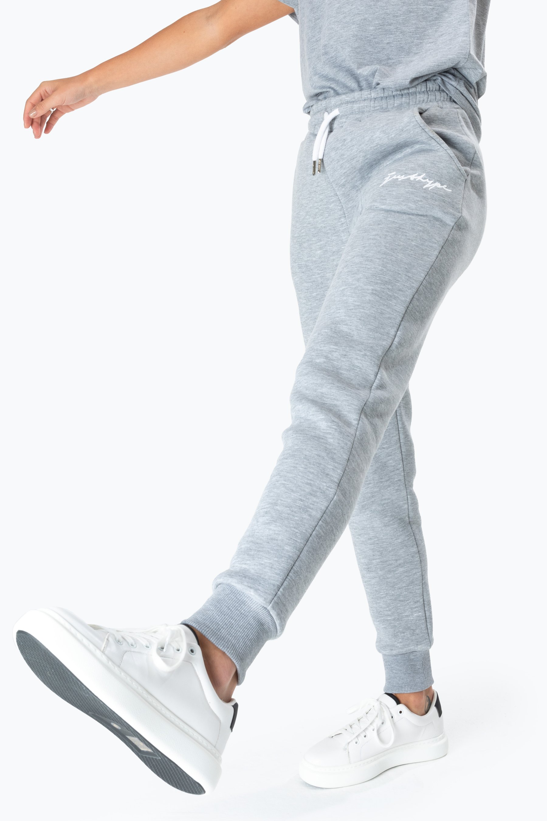 Hype Grey Scribble Logo Women's Joggers | Size 16
