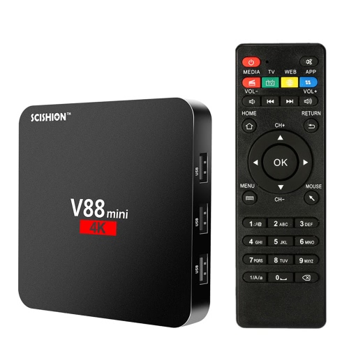 SCISHION V88 mini Smart Android 6.0 TV Box KODI 16.1 Rockchip 3229 1G / 8G EU Plug