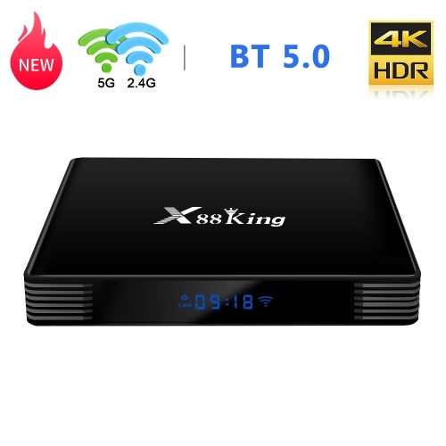 X88 King TV Box Android 9.0 S922X BT5.0 Hexa-core Mali-G52 MP6 Décodeur TV