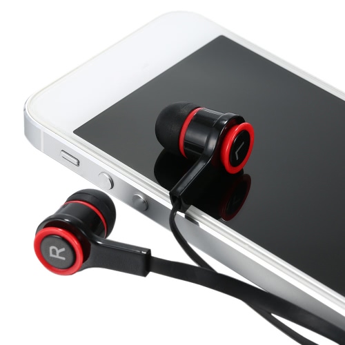 In-ear Binaural Stereo Headset 3.5mm Audio Plug Music Earphone Noise Cancellation  Headphone with Mic  Black for iPhone 6S 6Plus 6 Samsung S6 Note 5 HTC MP4 Notebook Desktop