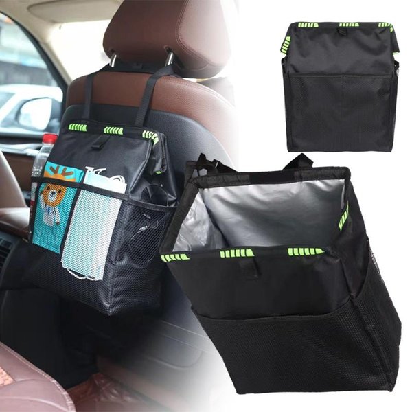 Storage Bags Waterproof Car Trash Can Auto Accessories Organizer Garbage Dump For Cars Pockets Closeable Portable
