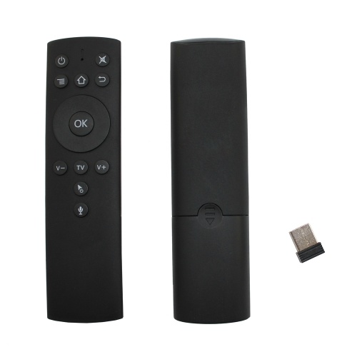 2.4GHz Fly Air Mouse Wireless Remote Control w/ Voice Control 6-axis Motion Sensing IR Learning with USB Receiver Adapter for Smart TV Android TV Box Projector
