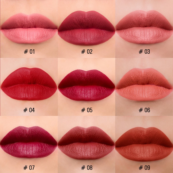 9 colors matte red lip stick lipsticks waterproof silky matte lipstick long lasting moisture lipstick