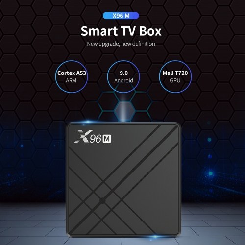 X96M Smart TV Box Android 9.0 Allwinner H603 Cortex-A53 Quad Core 64 Bit 4GB RAM / 64GB ROM 2.4G WiFi Support TF Card 6K HD Media Player Set