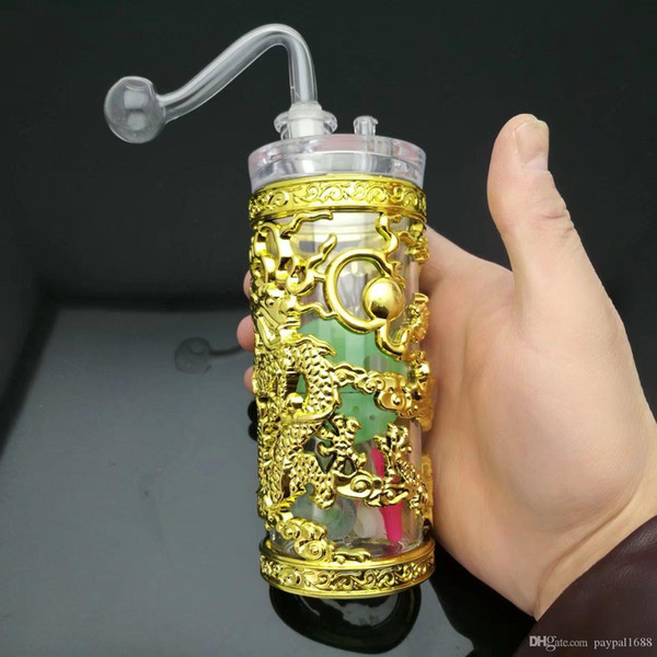 Acrylic with Dragon Hookah ,Wholesale Bongs Oil Burner Glass Pipes Water Pipes Glass Pipe Oil Rigs Smoking Free Shipping