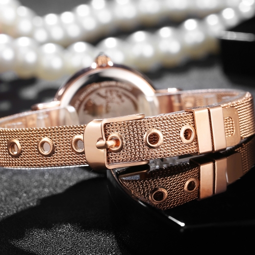 OUBAOER Fashion Luxury Stainless Steel Women Watches Quartz 3ATM Water-resistant Casual Woman Wristwatch