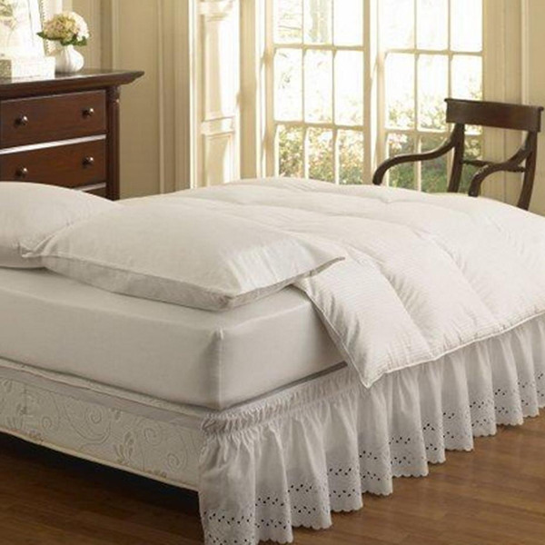 lace bed skirt elastic embroidered brushed ruffle skirt bed covers without surface dust ruffle pastoral bedspread 150cm 3