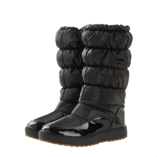 Wholesale- Global Hot Sale 10,0000 Pairs Winter Snow Boots New 2016 Waterproof Shoes Woman,Platform Boots Plush Big Plus Size 41