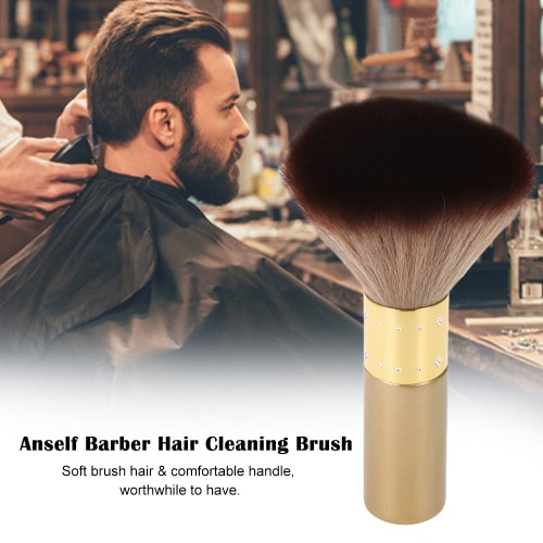 Anself Soft Barber Neck Face Duster Brush Cleaning Hairbrush Hair Sweep Brush Salon Household Hair Cleaning Brush Nylon Hair
