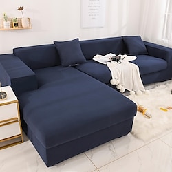 Stretch Sofa Cover Slipcover Elastic Modern Sectional Couch for Living Room Couch Cover Sectional Corner L-shape Chair Protector Couch Cover 1/2/3/4 Seater Lightinthebox
