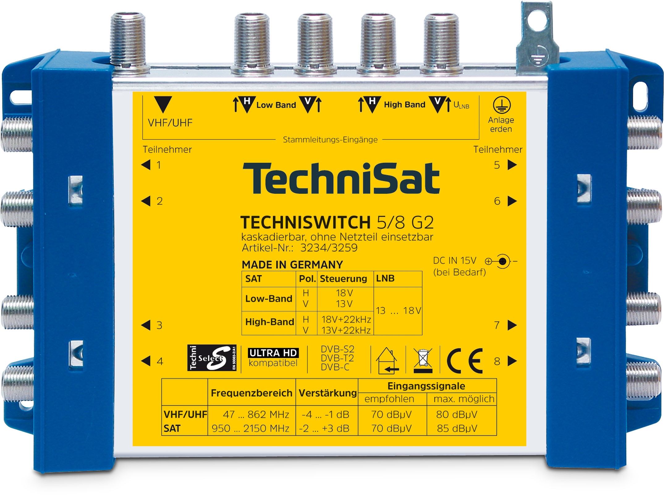 TechniSwitch 5/8 G2 DC-NT(Grundeinheit mit NT)