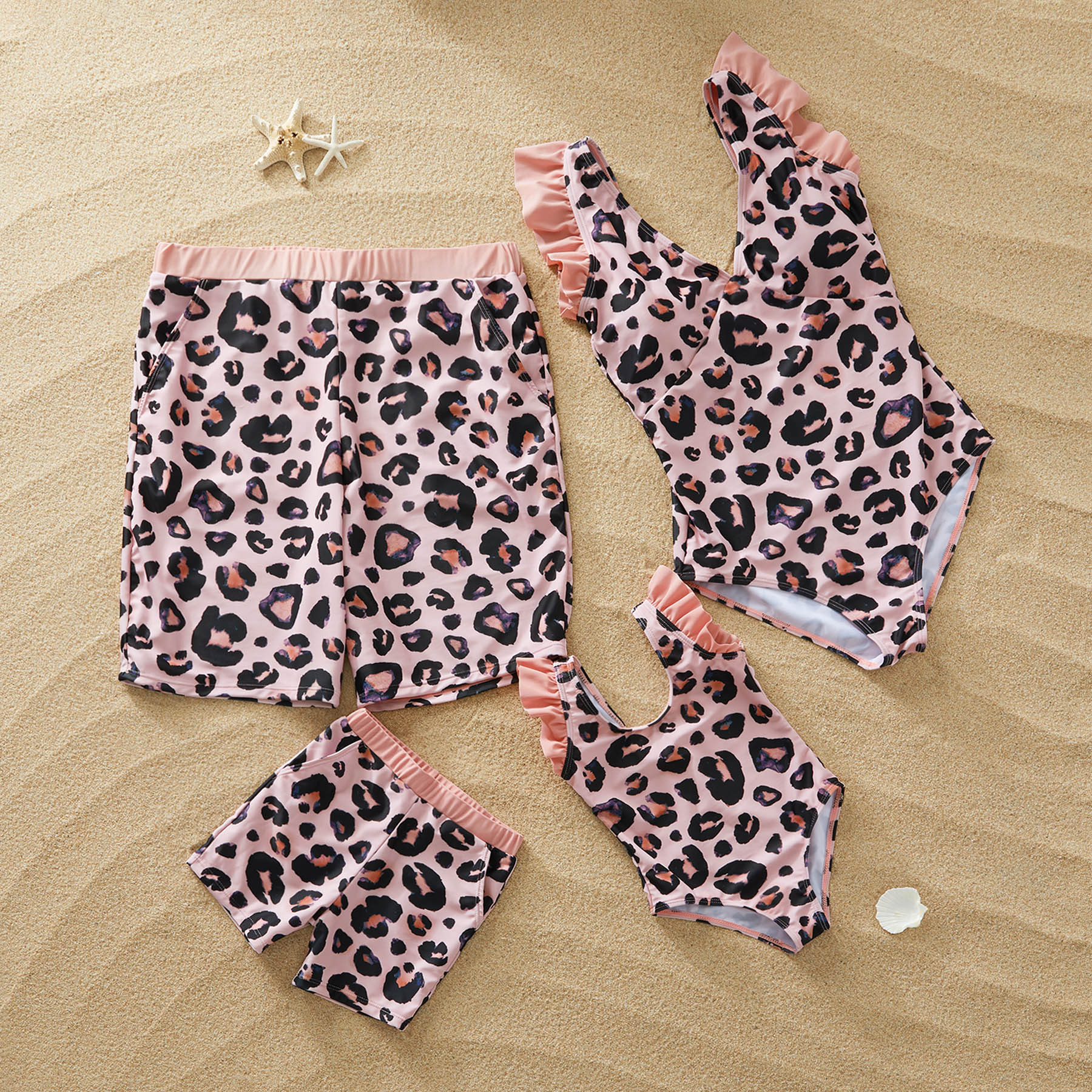 Special Leopard Matching Swimsuit for Family