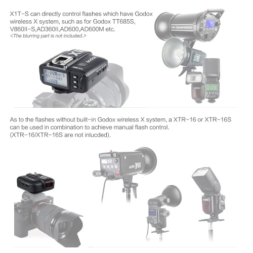 Godox X1T-S TTL 1/8000S HSS Remote Trigger Transmiiter Built-in Godox 2.4G Wireless X System for Sony a77II/a7RII/a7R/a58/a99/ILCE6000L ILDC Camera