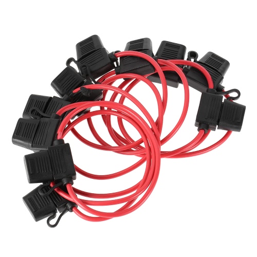 10pcs DC 12V 40A Standard Blade Inline Fuse Holder Splash Proof for Car Bike