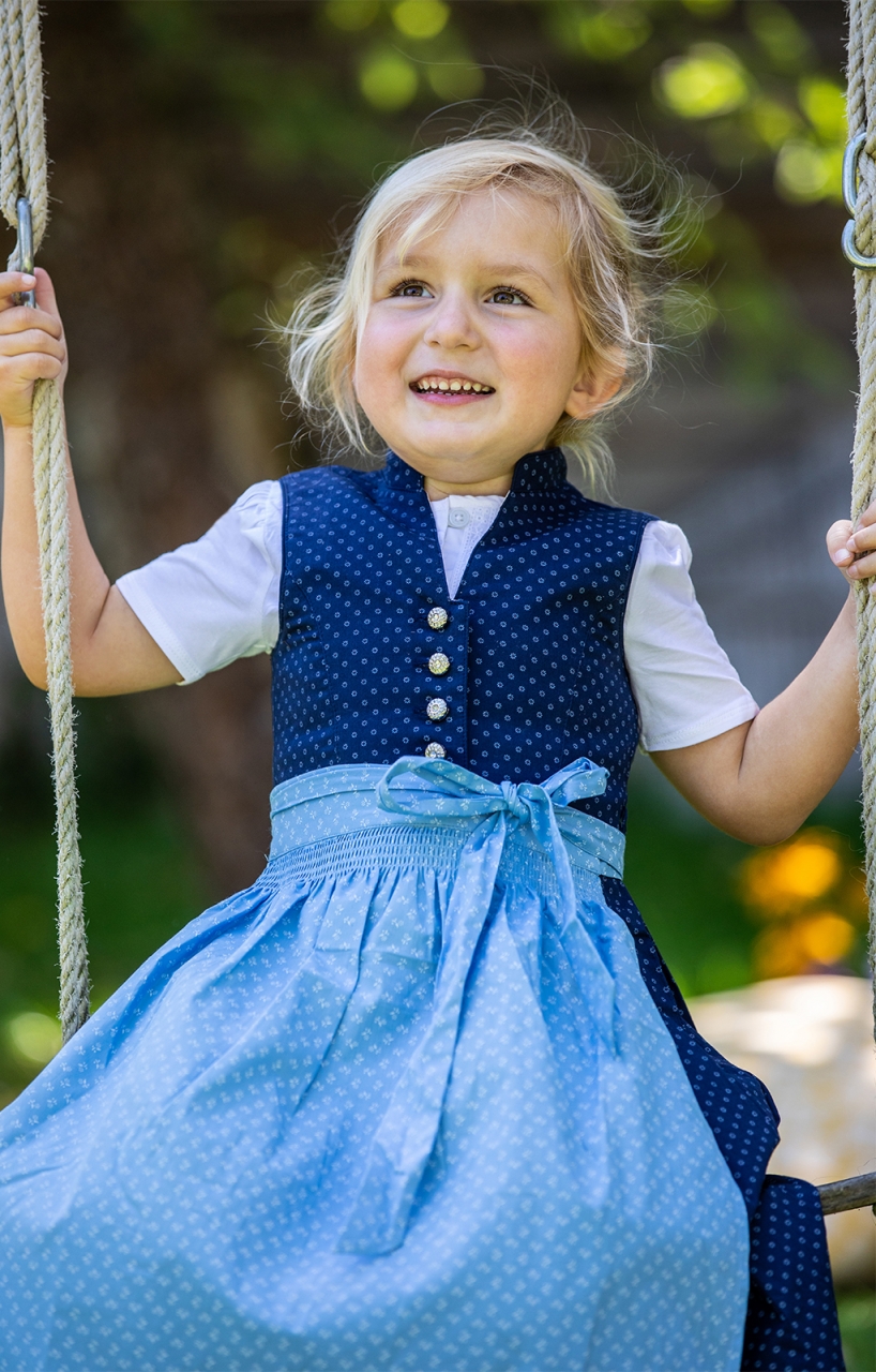 Traditional Children dirndl HELIKA KIDS blue lightblue