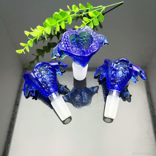 Blue Cartoon Glass Claw Bubble Head Wholesale Glass Hookah, Glass Water Pipe Fittings, Smoking ,Free Shippin