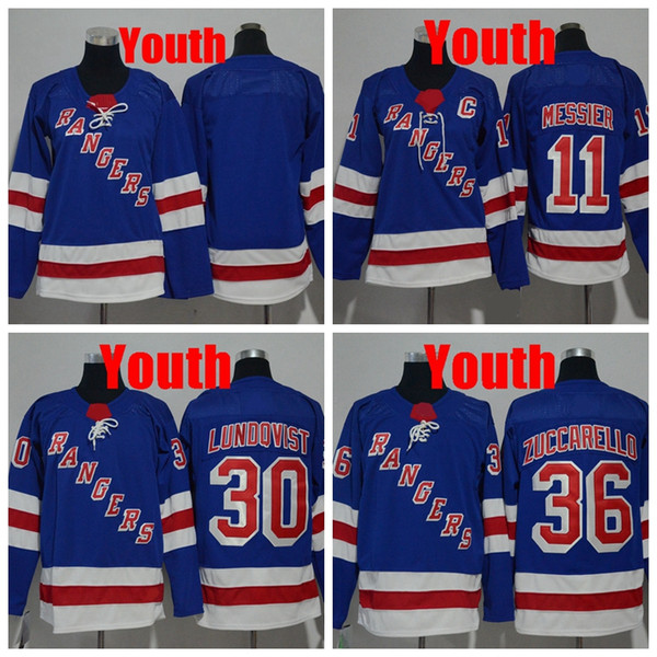 youth new york rangers 30 henrik lundqvist hockey jerseys kids 11 mark messier jersey
