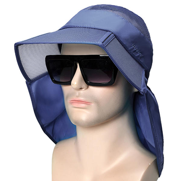 Männer Damen atmungsaktiv faltende Sonne Hut breiter Krempe Visier-Eimer Hut Outdoor-Sport Anti-UV-Fischen Hut