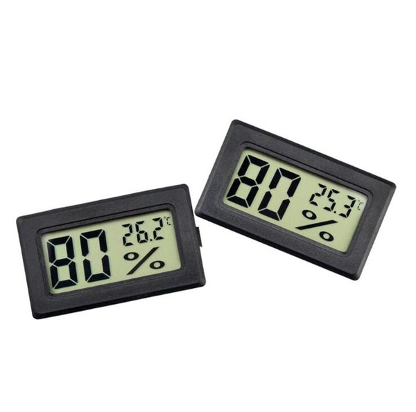 Updated Embedded Digital LCD Thermometer Hygrometer Temperature Humidity tester refrigerator Freezer Meter Monitor black white color