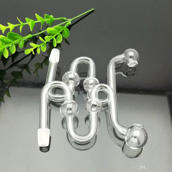 Double bubble pot M Wholesale Glass bongs Oil Burner Pipes Water Pipes Glass Pipe Oil Rigs Smoking Free Shipping