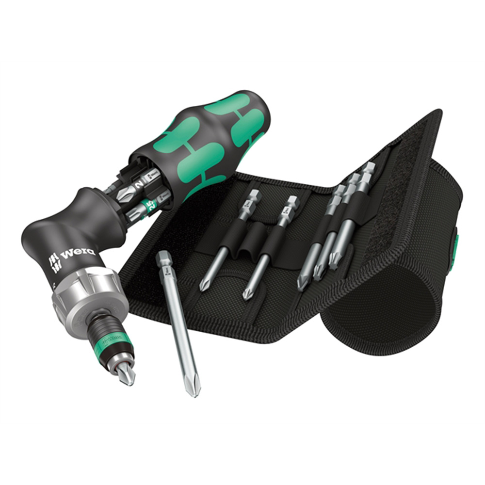 Wera KK Ratchet Pistol Interchangeable Head Screwdriver Set 13pc