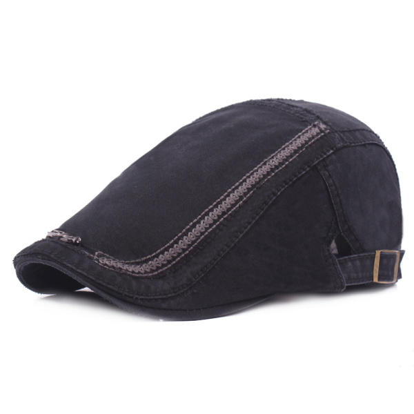 Männer Frauen Baumwolle gewaschene Barett Hut Mode Eisen Label Wölbung Verstellbare Cabbie Golf Gentleman Caps