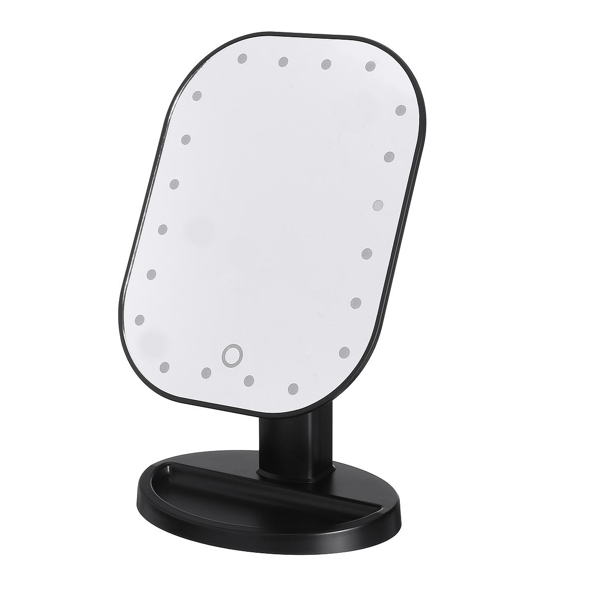 Batteriebetrieben 20 LED Schminkspiegelleuchte Desktop-Touchscreen 180 ° Winkelverstellbarer Spiegel