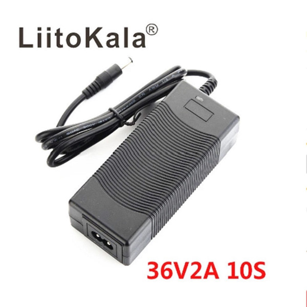 2021 LiitoKala 36V 2A 18650 charger Output 42V 2A Charger Input Lithium Li-ion Li-poly Charger For 10Series 36V Electric Bike