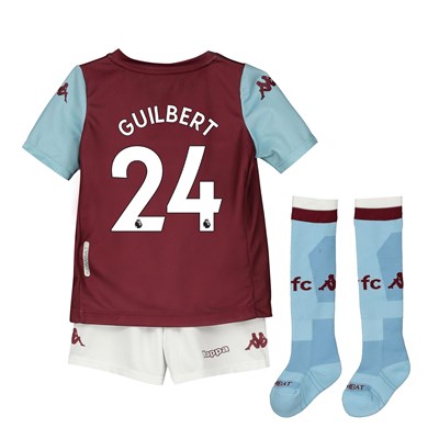 Aston Villa Home Minikit 2019-20 with Guilbert 24 printing