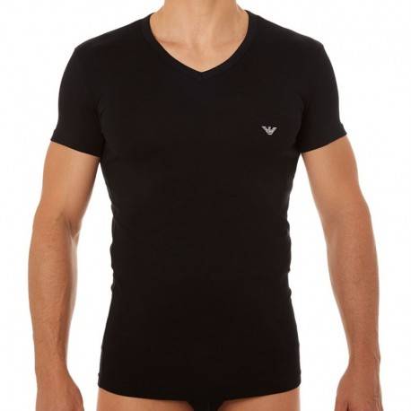 Emporio Armani Stretch Cotton Eagle T-Shirt - Black L