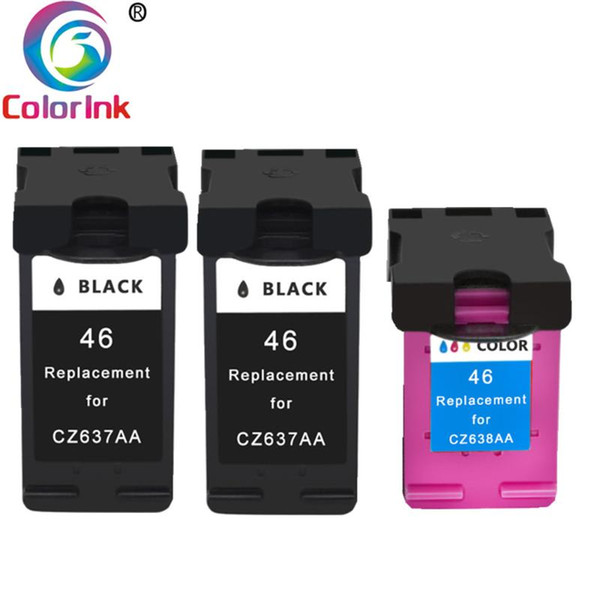 ColoInk 46XL Ink Cartridge 46 XL compatible For 46 for DeskJet 2520hc 2020hc 2025hc 2029 2529 4729 Printer CZ637 CZ638