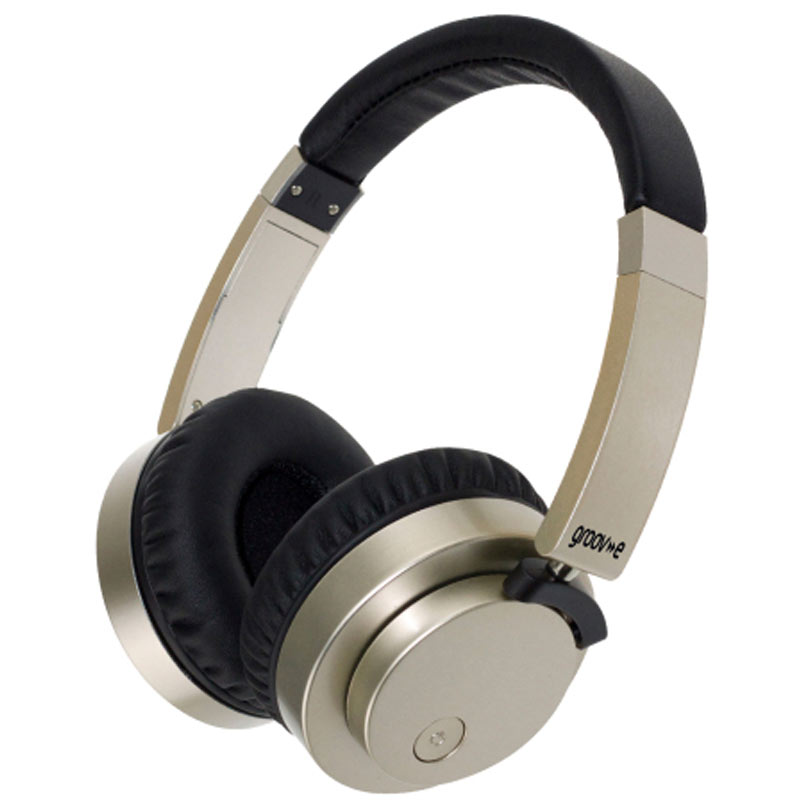 Groov-e Fusion Wireless or Wired Stereo Headphones - Gold