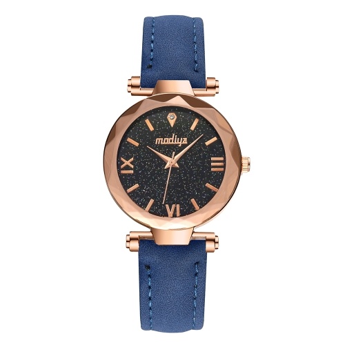 Nouvelle montre à quartz en daim de mode MODIYA montre en diamant montre femme dames montre en gros bleu