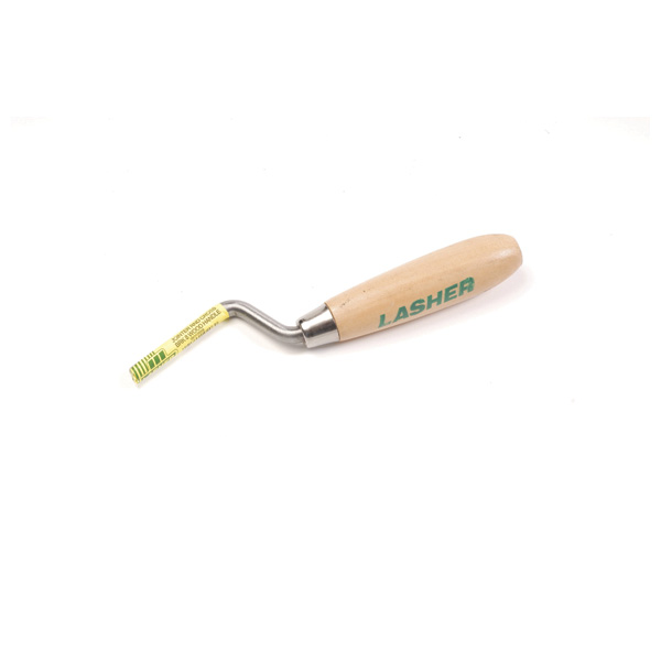 Lasher Tools Round Cross Brick Jointer with Wooden Handle, 8mm Blade