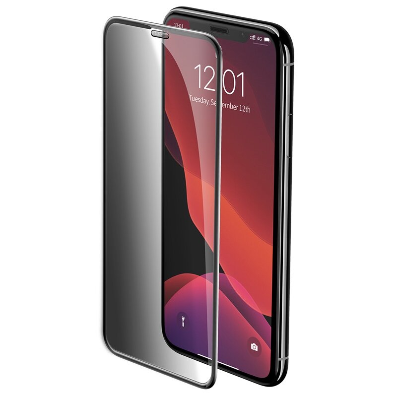 2 STÜCKE Baseus Anti-guck Staubdicht Gebogene Kante Gehärtetes Glas Displayschutzfolie Für iPhone X / iPhone XS / iPhone