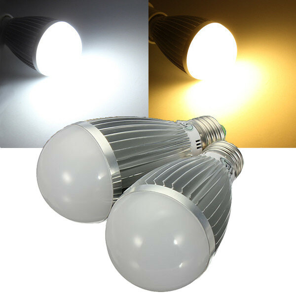 E27 8W Warm White/White Energy Saving LED Globe Light Bulb 110-240V