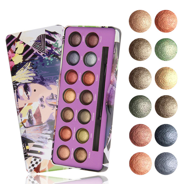 new 14 color natural matte eyeshadow powder eye shadow palette glitter cosmetics eye smoke makeup portable shadow with brush set