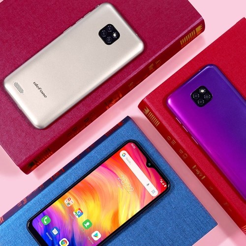 Ulefone Note 7 3G Mobile Phone 6.1 pouces 19: 9 16 Go ROM Triple caméras arrière Android 9.0 MT6580A Quad Core 3500mAh Double SIM WCDMA Smartphone déverrouillé