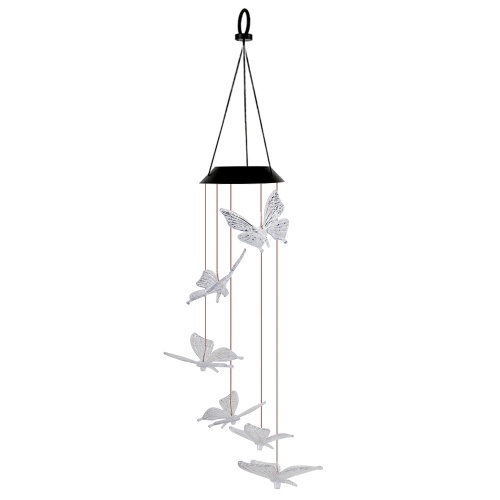 Vent solaire carillon lumière cour jardin Windbell lustre paysage lampe étanche IP65 lumière multicolore