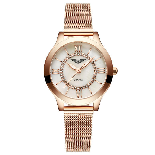 GUANQIN Luxury Brand Ladies Wristwatch Synthetic Sapphire Glass Fashion Women Dress Watch GS19042
