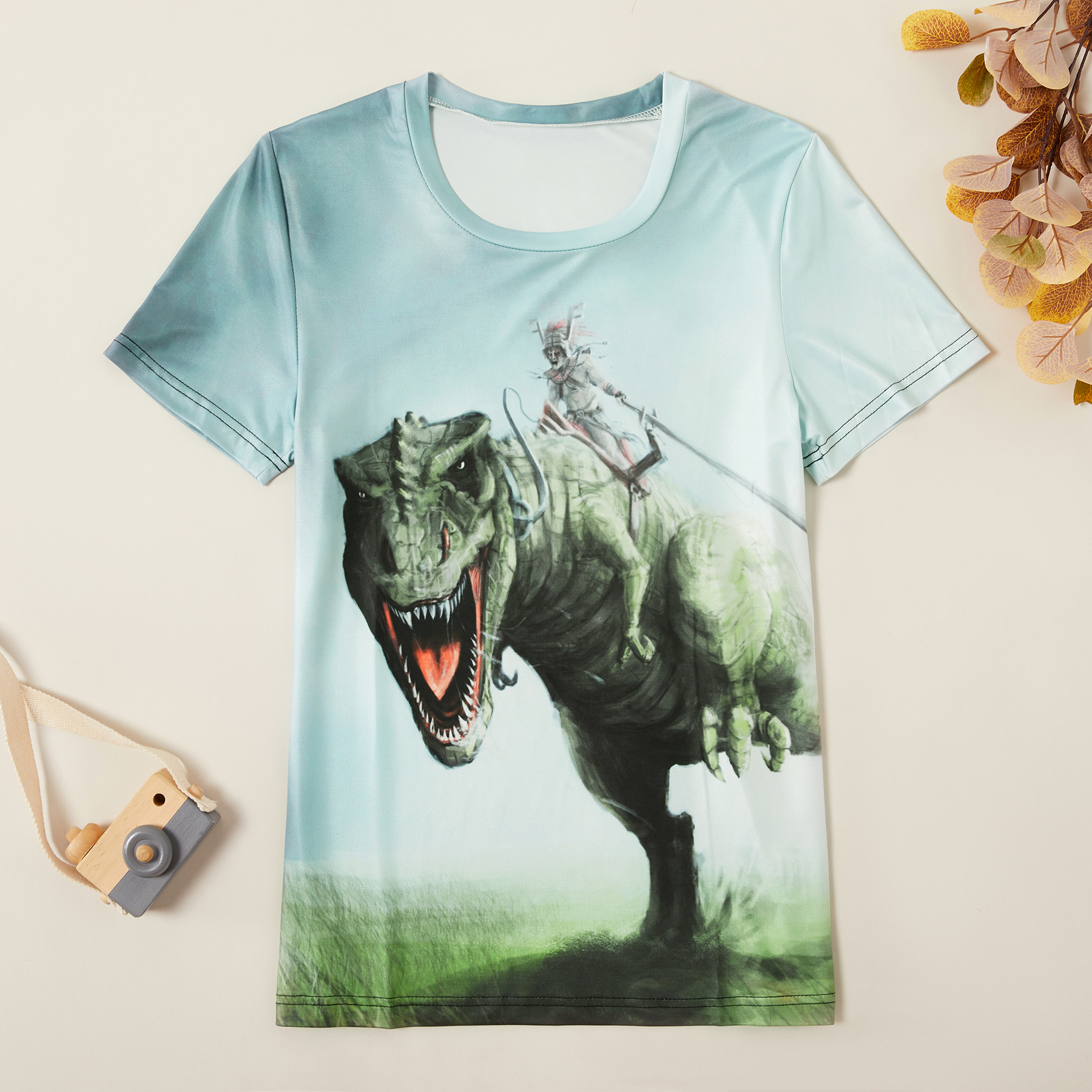 Stylish Dinosaur T-Rex Print Tee