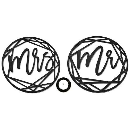 Wooden Chair Banner Sign Set for Rustic Wedding Engagement Decorations Party Supplies Style 1 I Do & Me Too